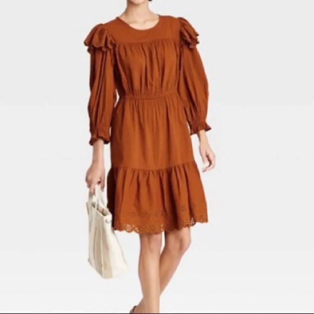 NWT Universal Thread Eyelet Ruffle Dress Small S